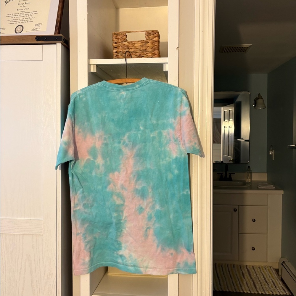 Eighty Eight Teal and Pink Tie-Dye Tee with Skull - Picture 4 of 4